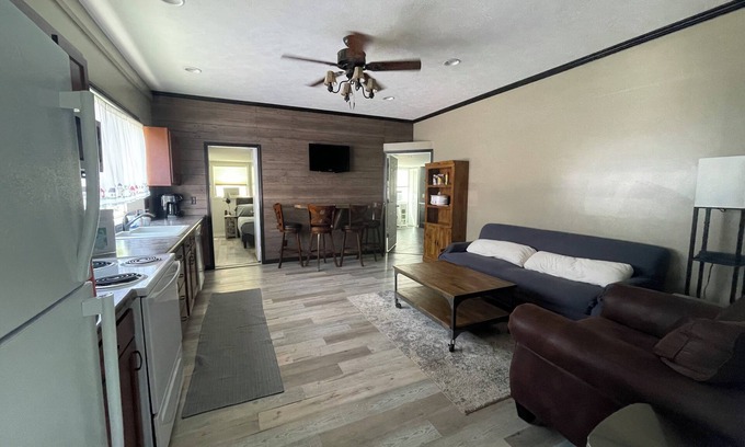 Shelbyville House | Cozy home directly across the street from Gun Lake