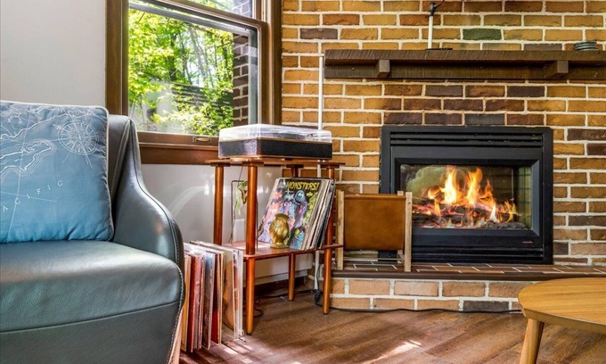 Almelund Cabin | Cozy Lakefront Cabin Fireplace Views Close to Skiing