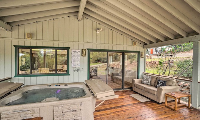 Pine House | Cozy Pine Retreat w/Private Hot Tub & Views