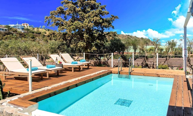 Vathi House | Cretan Lodge Heated Pool