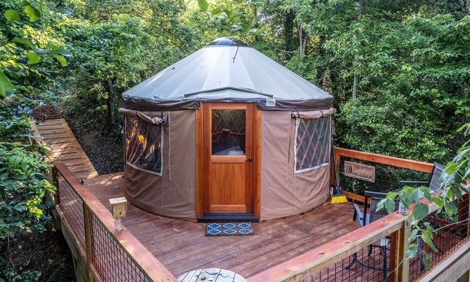 Cullowhee House | Destination Outdoors Holly Hideaway - A unique yurt perfect for glamping!