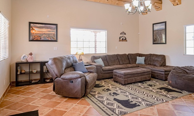 Taos House | Dog-friendly adobe with mountain view, foosball, hammocks, grill, WiFi, & W/D