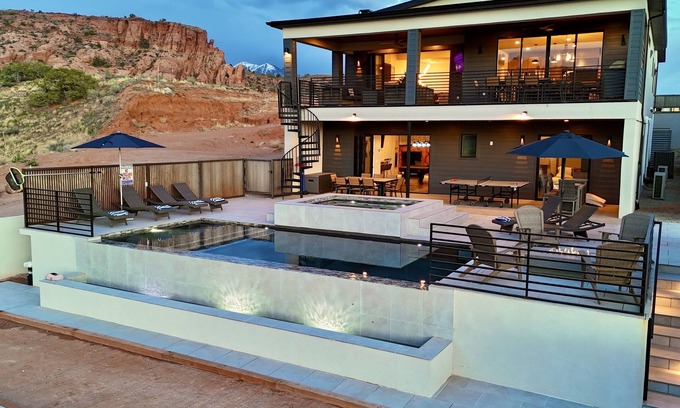 Moab South Valley House | Exclusive Retreats Desert Vista - Moab Getaway with Pool, Spa & Views