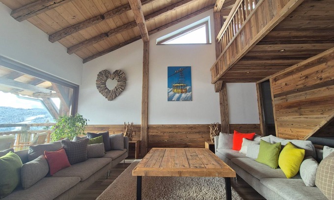 Les Gets Ski Chalet | Ferme Des Cornuts 15 guests Hot Tub Ski Bus