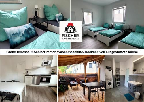 Villingen-Schwenningen Apartment | Fischer Apartment 1 - moderne Monteurs- & Ferienwohnung mit 2 Schlafzimmern - neu renoviert mit großer privater Terrasse