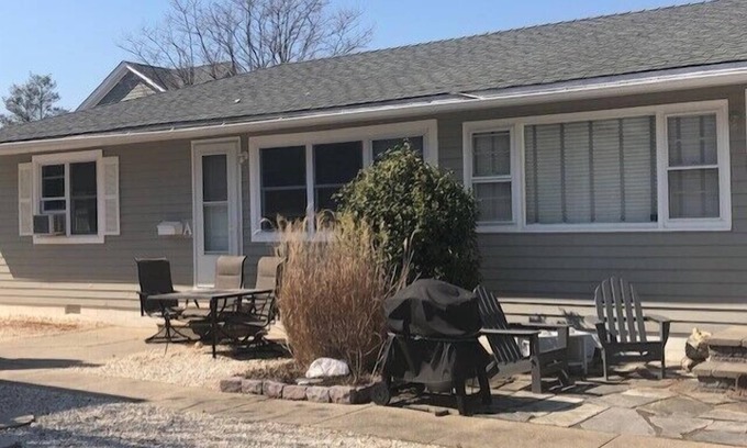 Stone Harbor House | Great location. This ranch style duplex features two bedrooms and one bath. Window air conditioning and nice patio with gas grill, table and chairs. Off street parking. Just a short stroll to the beach and all that Stone Harbor has to offer! Pe