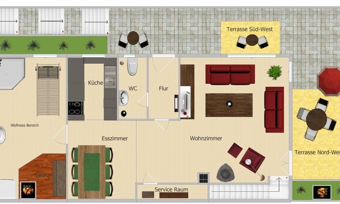 Frickenfelden Apartment | Große Ferienwohnung mit Garten