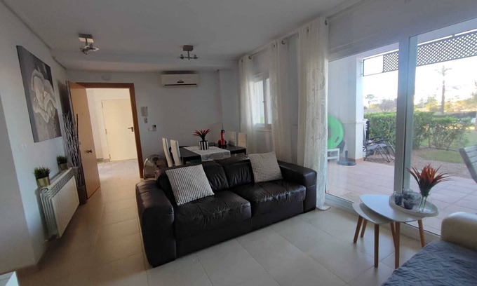 Sucina Apartment | Ground Floor Apartment with Terrace and Garden facing a huge Swimming Pool