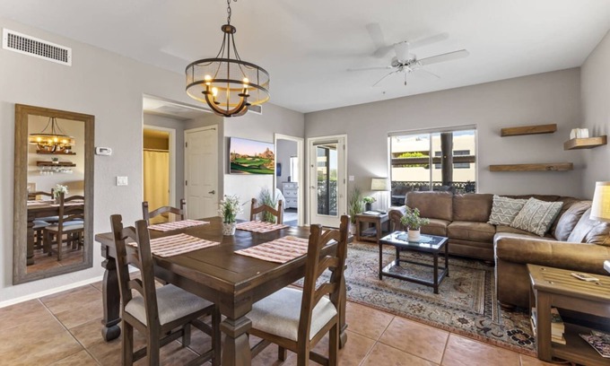 Crystal Ridge Apartment | Ground Floor Condo Near Plaza & Fountain Park w/Pool, Hot Tub & Private Patio