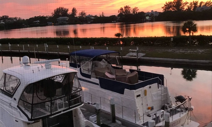 Cape Haze Condo | Harborfront Only 26.water view from the lanai. Harborfront pool.PRIVATE BEACH