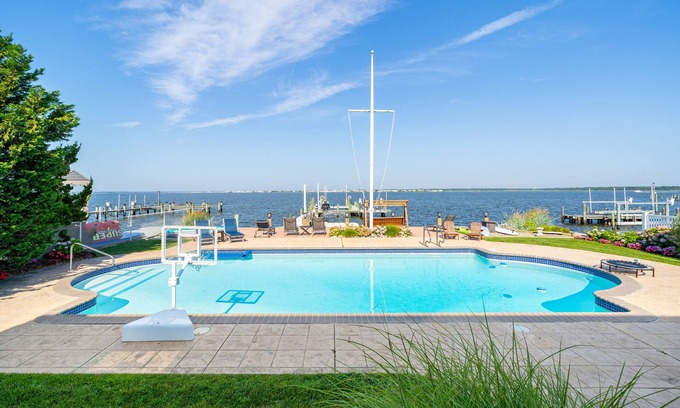 Mantoloking House | High-end Bay front Oasis with Pool and Short Walk to Beach