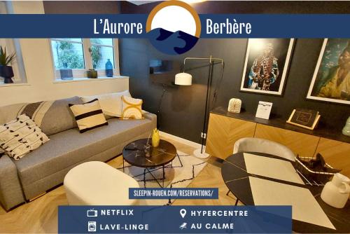 Rouen City Centre Apartment | L'Aurore Berbère, hypercentre de Rouen, au calme