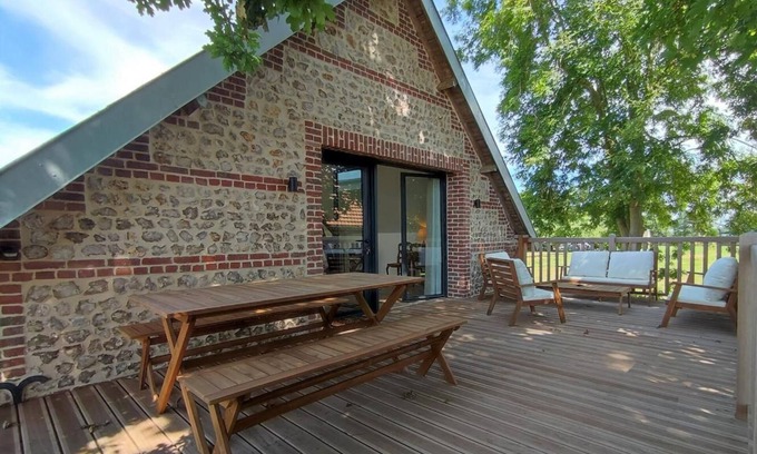 Bordeaux-Saint-Clair Cottage | La Grange-Gîte-Cottage-Countryside view-Ensuite