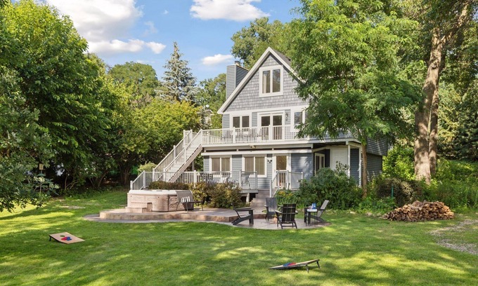 Ramsey County House | Lakefront Getaway: Sauna, Hot Tub, Firepit & More! by RedAwning