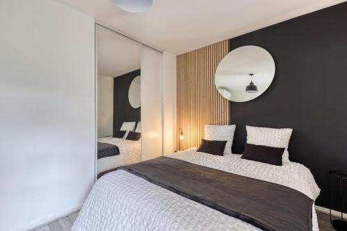 Cergy Apartment | LE GARDEN - 4 Chambres-8 Personnes Idéal PRO-famille-amis-Wifi-Parking-jardin-terrasse