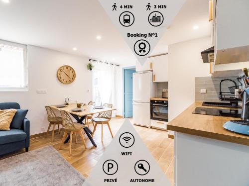 Guingamp Apartment | Le Lumineux 3 chambres-Parking-Centre