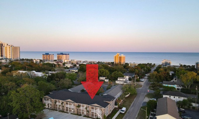 Myrtle Beach Apartment | Lovely 4BR King Beds Steps To Beach & Pier #F