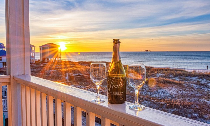 Fort Morgan House | LUXE Oceanfront I Pool Fire Pit Kayaks Games