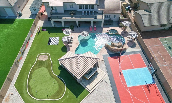 Mesa House | Luxury 6BR Retreat: Pool, BBQ, Theater & Games