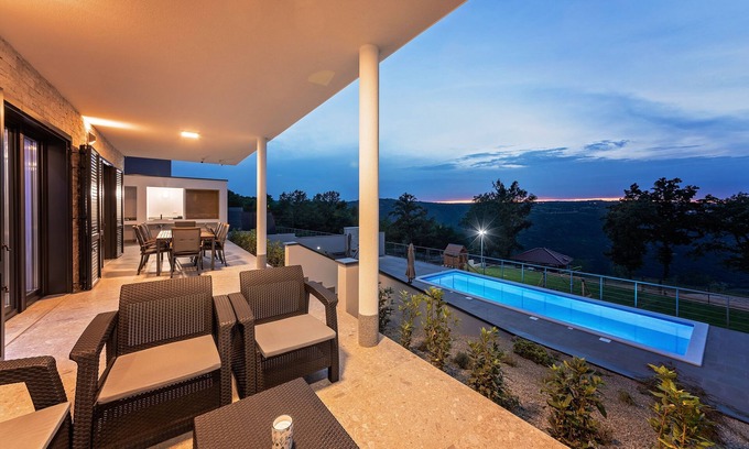 Sveta Nedelja Villa | Luxury villa for 10 people with a beautiful view of the landscape