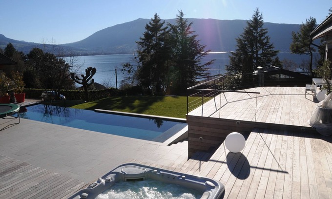 Veyrier-du-Lac House | Magnificent villa with lake view, heated pool, spa, sleeps 8, 3-minute walk from the lake