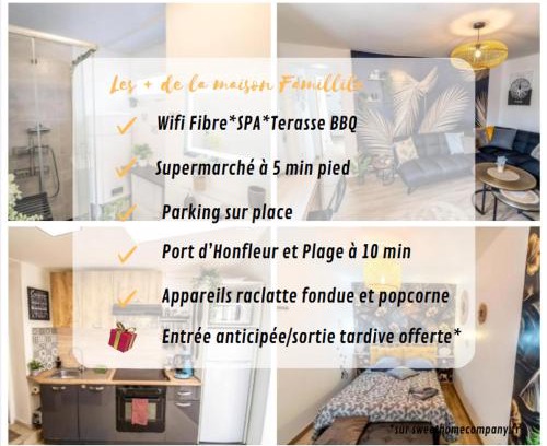 Equemauville House | Maison familiale Terrasse Jacuzzi Parking sur place près d'Honfleur
