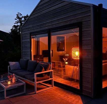 Olburgen House | Marina Strandbad Chalet Wellness Hideaway Haus Nr 402