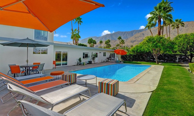 Palm Springs House | Mid-Century Charmer with Private Pool & Huge Back Yard - City ID # is 004091