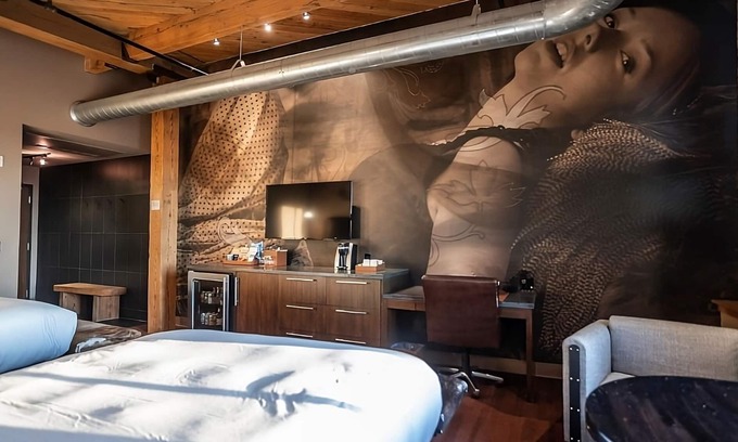 Fifth Ward Hotel | Milwaukee Haven, Custom Deluxe Two Queen Beds at The Iron Horse Hotel!