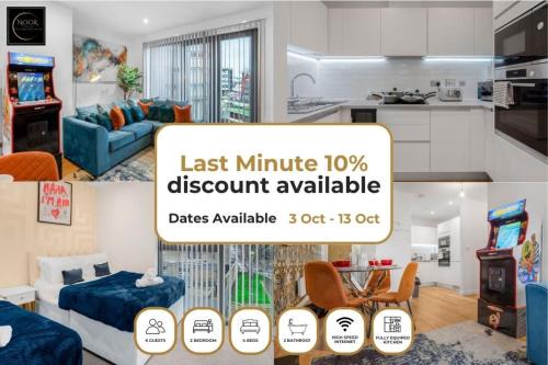 Birmingham City Centre Apartment | Modern City Centre Apartment 2 Bedroom 2 Bath Sleeps 6, Netflix And WiFi
