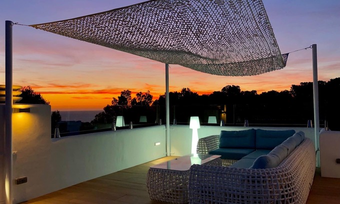 Cala Vadella House | Modern villa with private pool, BBQ and sea view