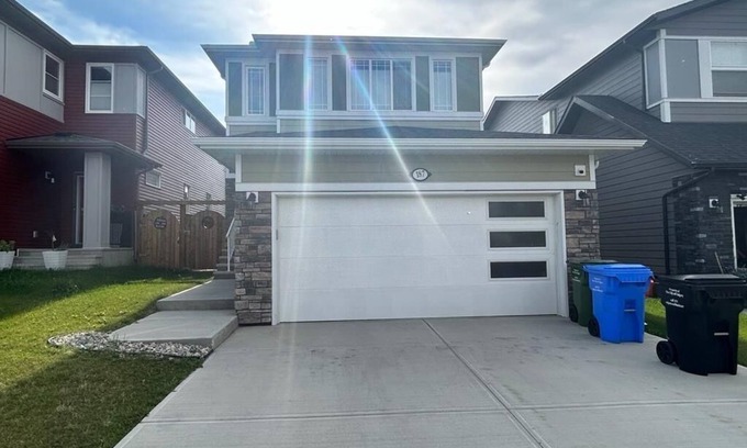 Sage Hill House | Modern single family home with home office in basement.
