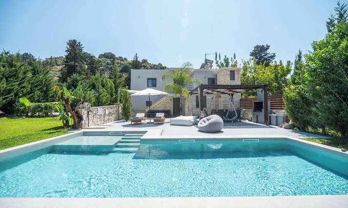 Apokoronas House | NEW! Renaissance Modern stone home at Chania Vryses - Independent-Private pool