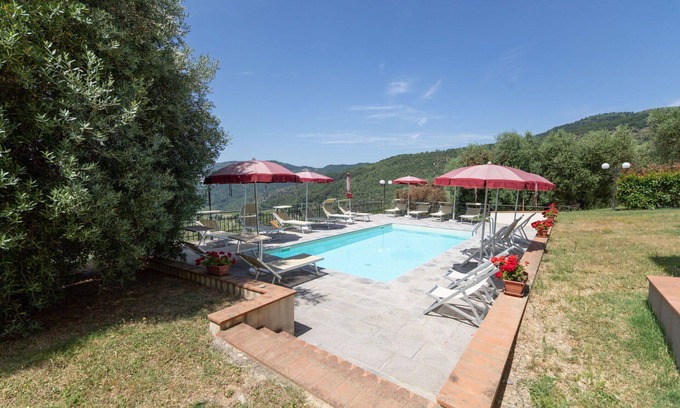 Montebonello Apartment | Nice apartment for 4 guests with WIFI, pool, A/C, TV, pets allowed and panoramic view