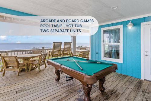 Port Bolivar House | Ocean Paradise 5BR Beach Escape Hot Tub Game Room and Firepit