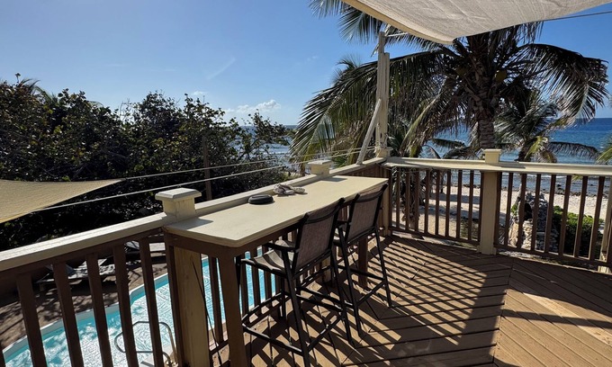 West End Apartment | Oceanfront 1-bdr 1-bath "Coconut Palm Suite" 100 ft from the Ocean with a Pool!