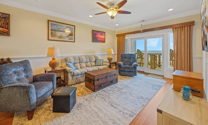 Kinnakeet House | Oceanfront Condo with Private Sundeck, Resort Pool, Elevator, and Beach Access