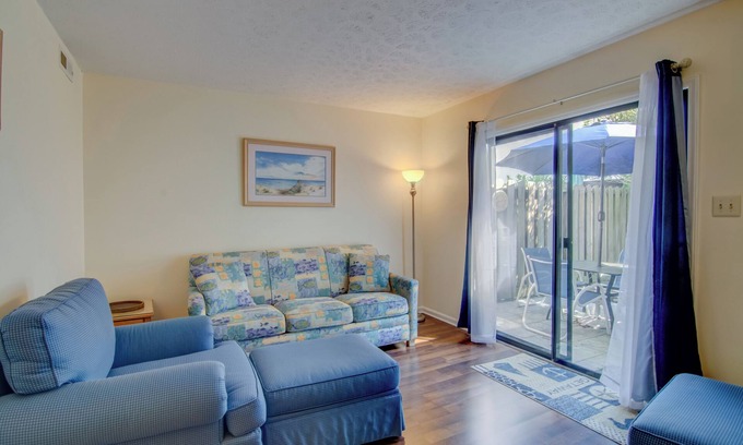 Myrtle Beach Villa | One Block from Ocean, Family-Friendly, Shared Pool, Two Bedroom Condo
