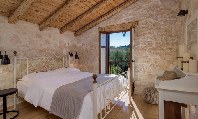 Neromilos Villa | Paliokaliva Village in Zakynthos,Stonebuilt Villa,Near The Beach,Garden,Pool