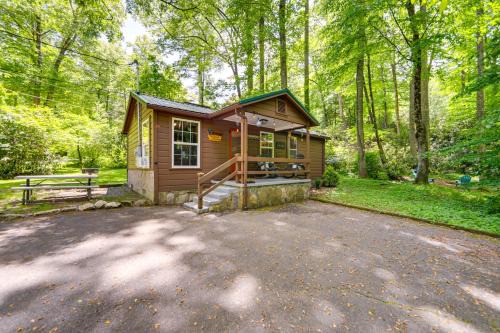 Maggie Valley House | Pet-Friendly Creekside Cabin with Pool Access!