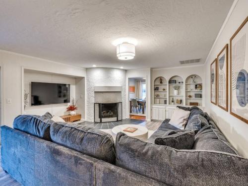 South Tulsa House | Pool Game Room Fireplace Single Story