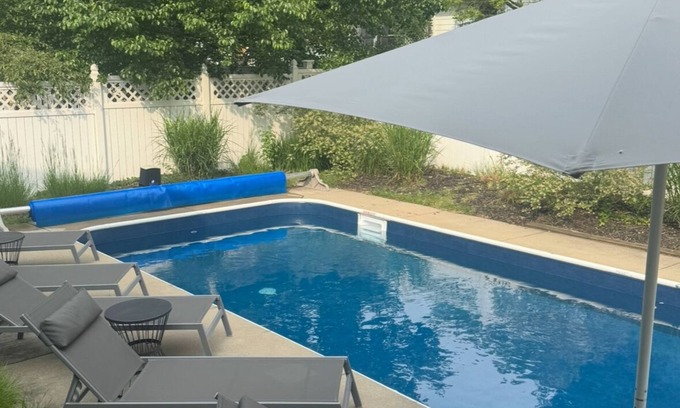 New Buffalo House | Poolside Bliss! Private Beach! Renovated home w/pool & 5 min cart ride to beach