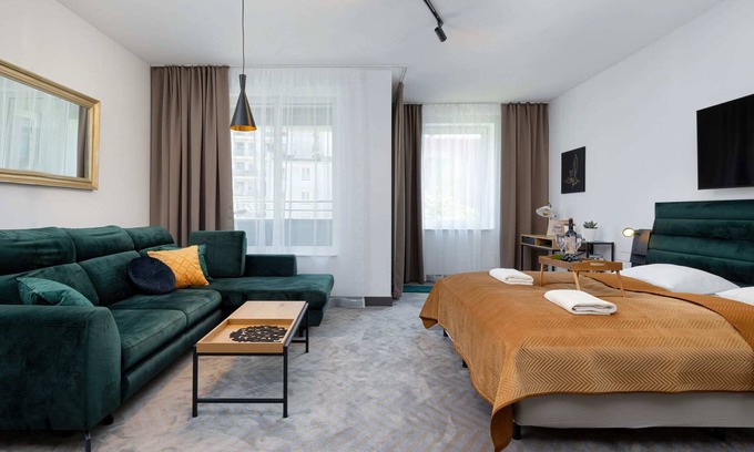 West Pomeranian Voivodeship Apartment | Portowa 18 Kołobrzeg | Studio Deluxe in Etna Hotel with Balcony
