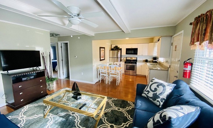Ortley Beach House | PREMIER HOST-2BR SEASIDE PARK SUITE#1, One Short Block to Beach, Kit, Liv. Room