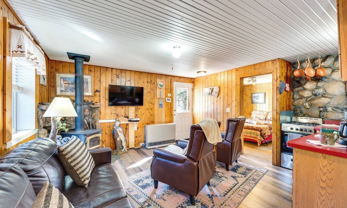 Drake Cabin | Private Hot Tub + Deck: Riverfront Escape in Drake