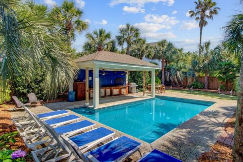 Isle of Palms House | Private Pool Putting Green Steps to Isle of Palms Beach Paradise on Palm