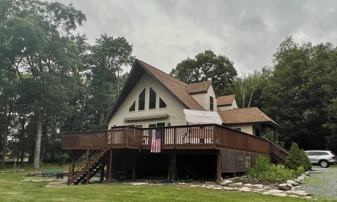 White Mills Ski Chalet | Private, Woodsy Getaway Chalet Close to Wallenpaupack