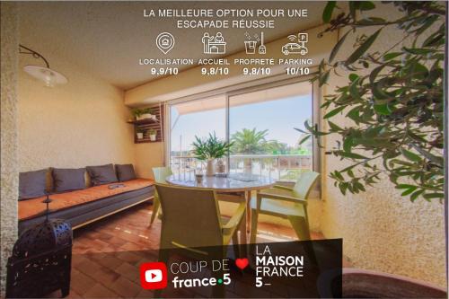 Port Rive Gauche Apartment | RétroMirabeau "Côté Mer" - 29m2 - LUMINEUX - TERRASSE Loggia - VUE MARINA - PARKING SECURISE - 2 à 3 pers - EMPLACEMENT TOP - Chèques Vacances CONNECT