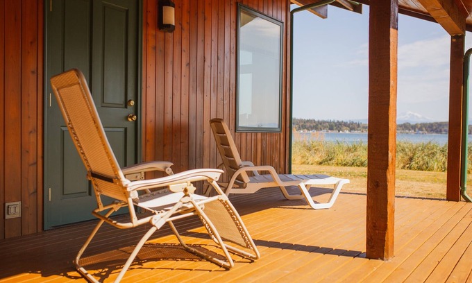 Lummi Island House | Rare Secluded Beach w/Lush Lawn and Ocean Views