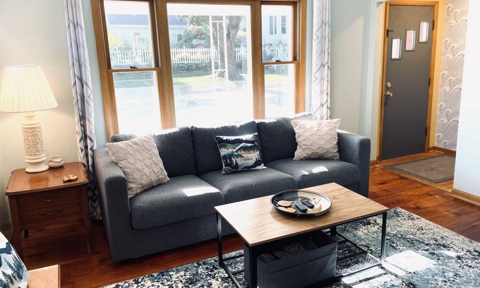 Manistee Apartment | Relax at Redberry House—just blocks from downtown and Lake MI beaches